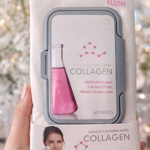 Collagen Makeup Cleansing Wipes - Pink & Light Gray Packaging